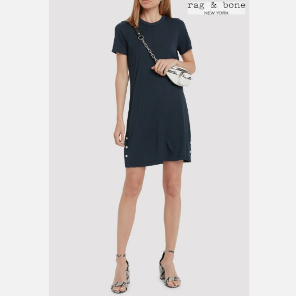 Rag & Bone Allegra Navy T-Shirt Dress sz Medium